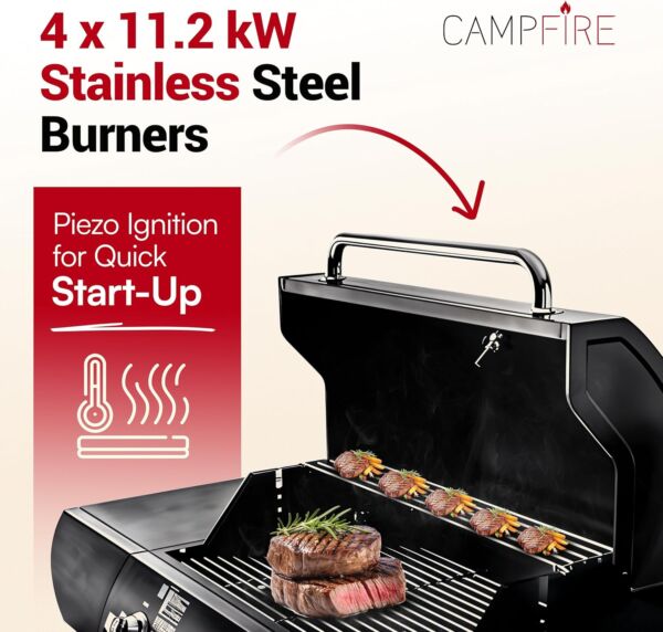 Campfire Original Barbecue BBQ 5 Gas Burner 4+1  26/05/25