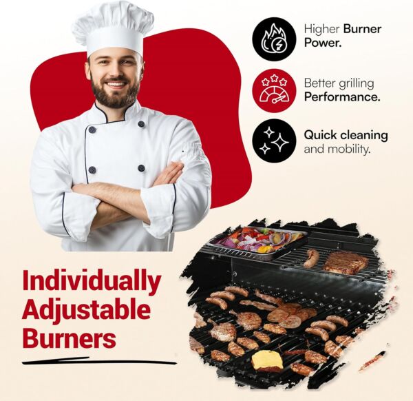 Campfire Original Barbecue BBQ 5 Gas Burner 4+1  26/05/25