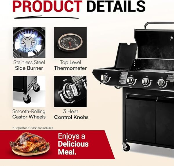 Campfire Original Barbecue BBQ 5 Gas Burner 4+1  26/05/25
