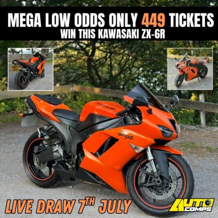 Mega low odds 449 tickets kawasaki ninja zx-6r