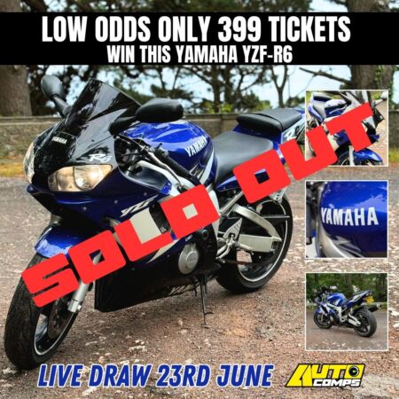 Yamaha yzf R6 mega low odds draw only 399 tickets