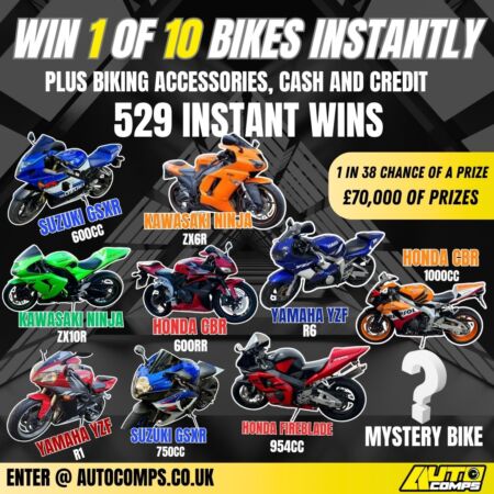 Win 1 of 10 bikes instantly, plus biking accessories